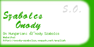 szabolcs onody business card